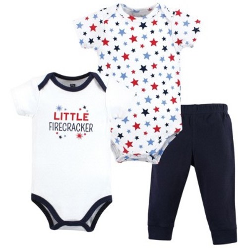 Hudson Baby Baby Cotton Bodysuit and Pant Set, Firecracker, Size: 12-18 months