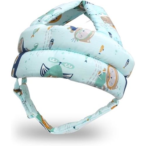 Baby Head Protector Baby Helmet for Crawling Walking, No Bumps Safety Head Adjustable Protective Cap for Walking, Playing (Submarine)