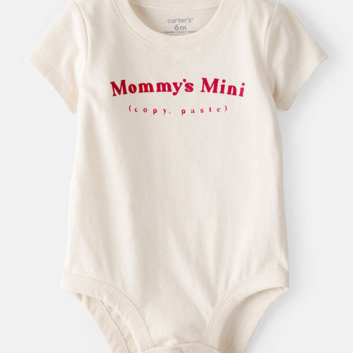 Baby 'Mommy's Mini' Short-Sleeve Graphic Bodysuit - Cream | Carter’s Oshkosh Canada