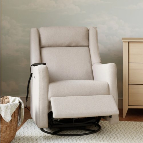 Babyletto Kiwi Deluxe Power Recliner and Swivel Glider with Heat and Massage