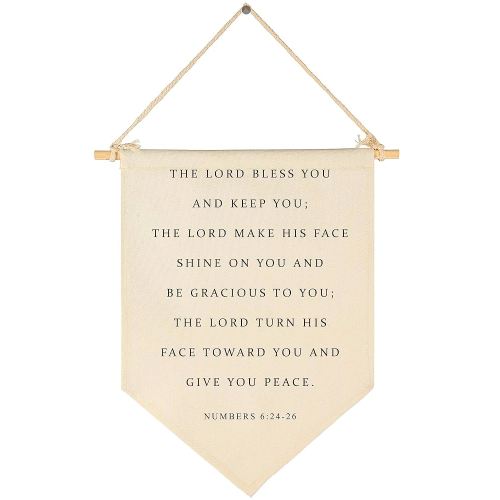 Bible Verse Banner Decor-Scripture Sign- Flag Decor Gift for Baby Boys Girls Newborn Kids- Banner Wall Sign Gifts for Nursery Baby Room Playroom Bedroom Front Door