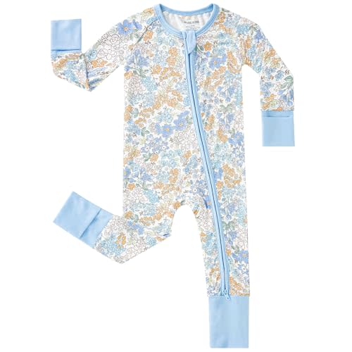 pureborn Baby Infant Boys Girls Zipper Sleeper Snug Fit Viscose from Bamboo Pajamas 0-24 Months