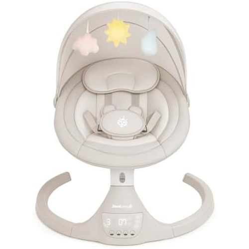Jool Baby Nova Swing for Newborns - Electric Motorized Infant Swing, Bluetooth Music, 10 Preset Melodies, Remote (Updated Model, Oatmeal)