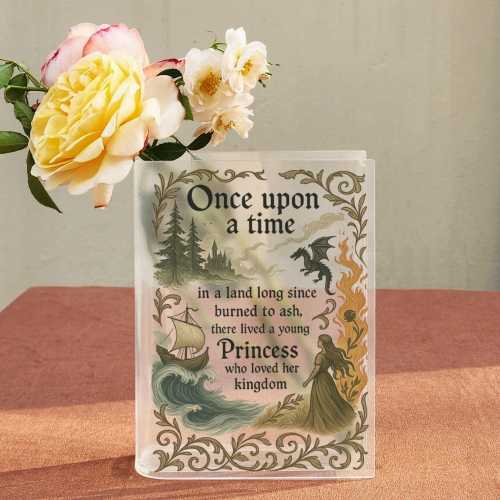 Once Upon a Time Book Vase, Officially Licensed Throne of Glass Gift, Sarah J. Maas Quote, Aelin Celaena Sardothien Book Vase, Bookish Vase