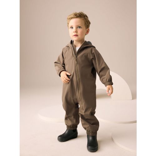 Brown Waterproof Fleece Lined Puddlesuit (3mths-7yrs)