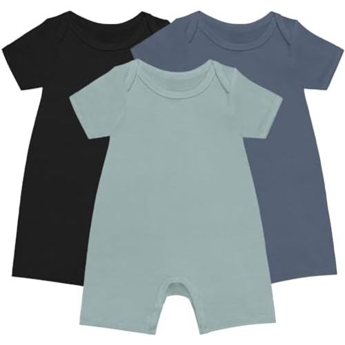 GUISBY Baby Rayon Romper Pajamas, 0-24M