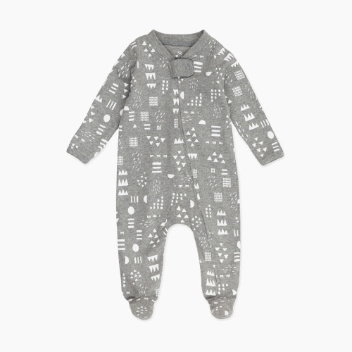 Honest Baby Clothing Sleep & Play - Organic Cotton - Pattern Play Gray Heather, 3-6 M