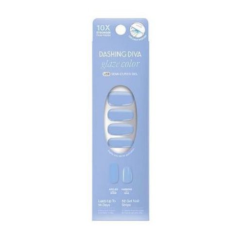 Dashing Diva Glaze Color Semi-Cured Gel Nail Polish Strips - Birdie - 32ct: Glossy Finish, Nail Art, Medium Tones