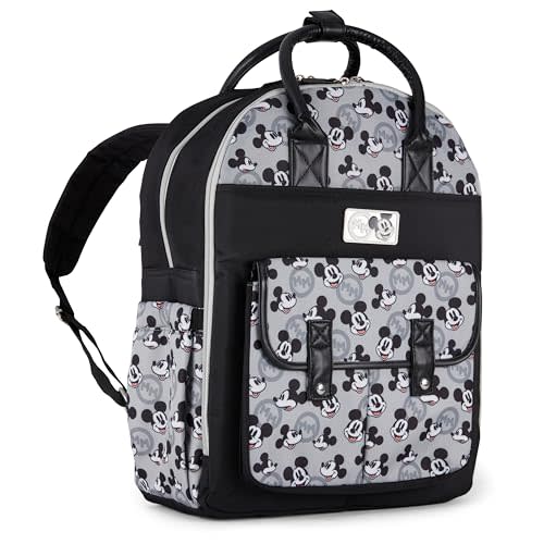 Disney Cudlie Backpack Diaper Bag for Moms | Large Spacious Travel Diaper Backpack for Baby Boy and Girl | 16-Inches Height Multi-Functional Baby Bag with Cute Patterns