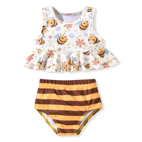 Aalizzwell Toddler Baby Girl Bathing Suit Two Piece Swimsuit Bikini Beach Wear