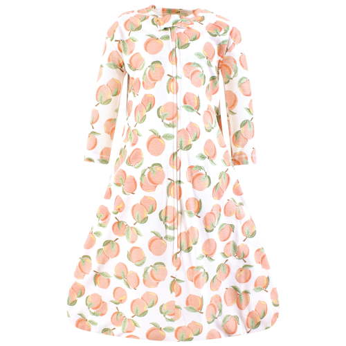 Hudson Baby Infant Girl Long Sleeve Cotton Jersey Sleeping Bag, Peach, 0-6 Months