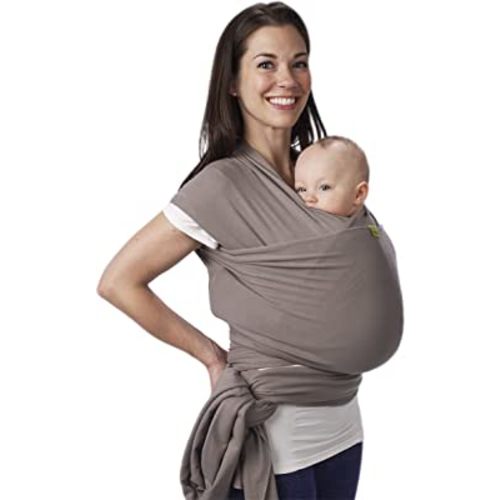Boba Baby Wrap Carrier Newborn to Toddler - Stretchy Baby Wraps Carrier - Baby Sling - Hands-Free Baby Carrier Wrap - Baby Carrier Sling - Baby Carrier Newborn to Toddler 7-35 lbs (Grey)