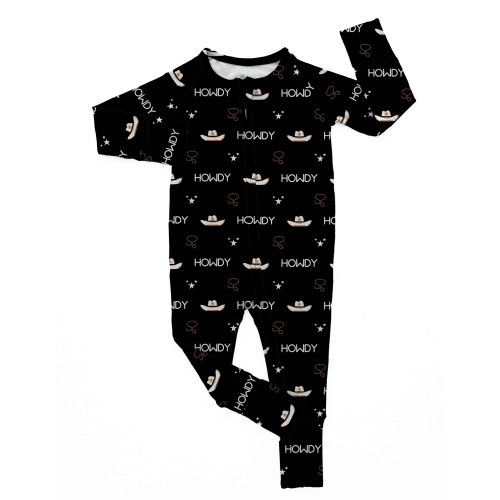 Black Howdy | Bamboo Romper