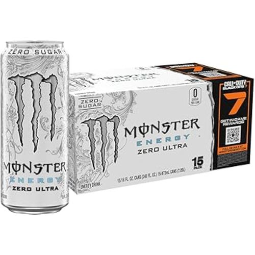 Monster Energy Zero Ultra, Sugar Free Energy Drink, 16 Ounce