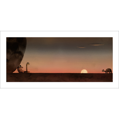 Rock From The Sky Sunset [Print] - Jon Klassen