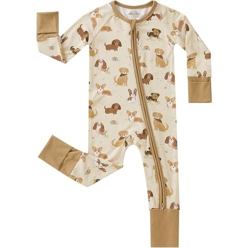 pureborn Baby Boys Girls Sleeper Snug Fit Viscose from Bamboo Pajamas 0-24 Months