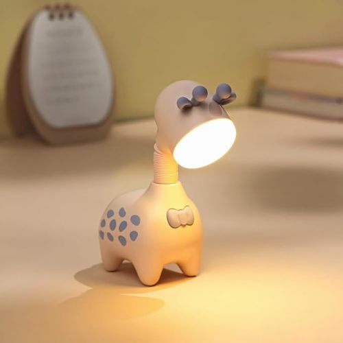 Fantasee Giraffe Night Light USB Rechargeable Nursery Light Bedside Sleeping Light for Child Kids Students Birthday Party Gift Home Decor (Pink)