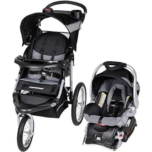 Baby Trend Expedition® Jogger Travel System with EZ Flex-Loc® Infant Car Seat, Millenium White