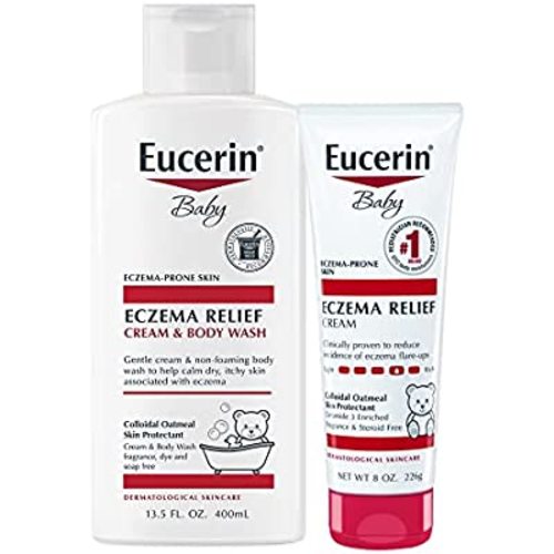 Eucerin Baby Eczema Relief Cream & Body Wash + Eucerin Baby Eczema Relief Cream Multipack, 21.5 oz