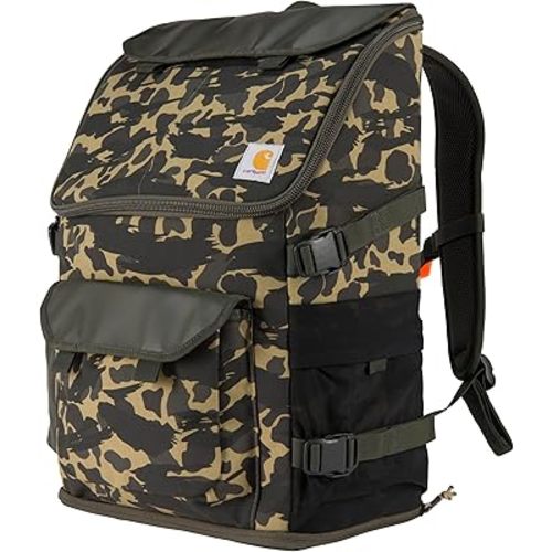 Carhartt 35L Nylon Workday Backpack, Durable Water-Resistant Pack with 15" Laptop Sleeve and Adjustable Shoulder Straps, Blind Duck Camo