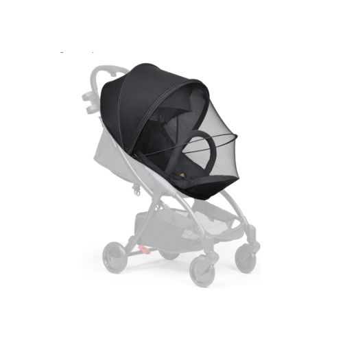 Beberoad Love Universal Stroller Sun Shade & Mosquito Net – 2-in-1 Baby Stroller Cover with UV Protection & 2-Way Zipper for Infant Carriages, Prams, and Travel Strollers (Black)