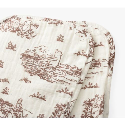 Disney's Winnie the Pooh Toile Organic Burp Cloth, Set of 2