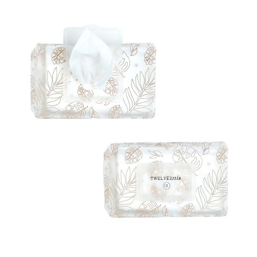 Refillable Baby Wipe Pouch in Leaf Print