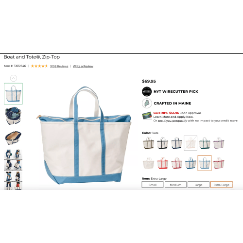 LL Bean- Boat and Tote®, Zip-Top