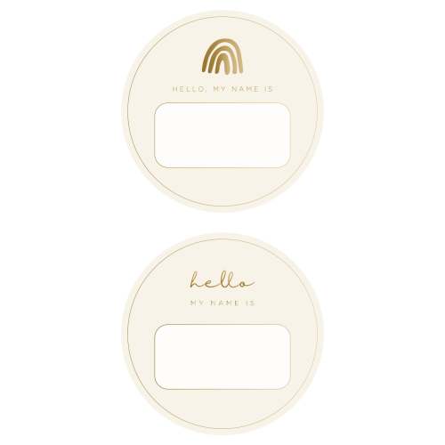 Blank Name Tags - Gold Foil (2 pack)