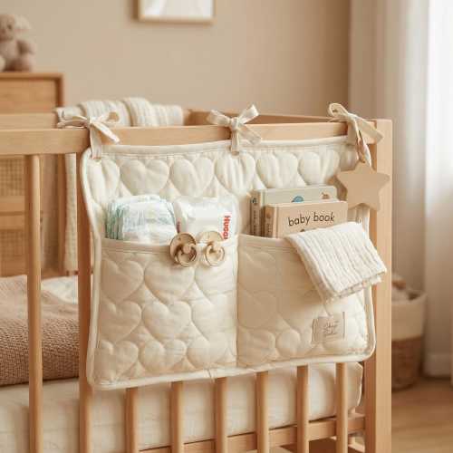 Baby Crib Organizer, Crib Storage Organizer, Cot Caddy Organizer, Nursery Organizer, Hanging Diaper Holder, Baby Shower Gift
