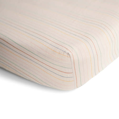 Mushie Mini Baby Muslin Crib Sheet