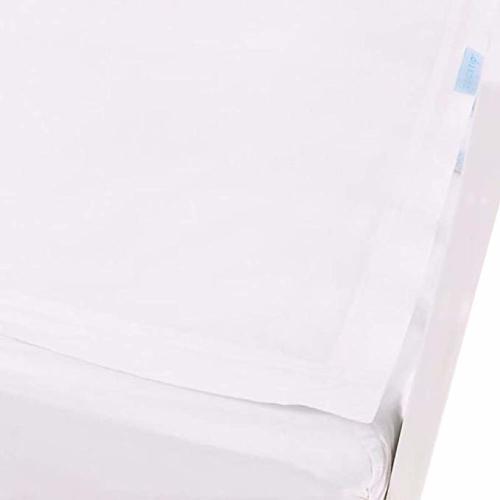 QuickZip Crib Sheet Set - Faster, Safer, Easier Baby Crib Sheets - Includes 1 Wraparound Base & 1 Zip-On Crib Sheet - White 100% Cotton - Fits All Standard Crib Mattresses