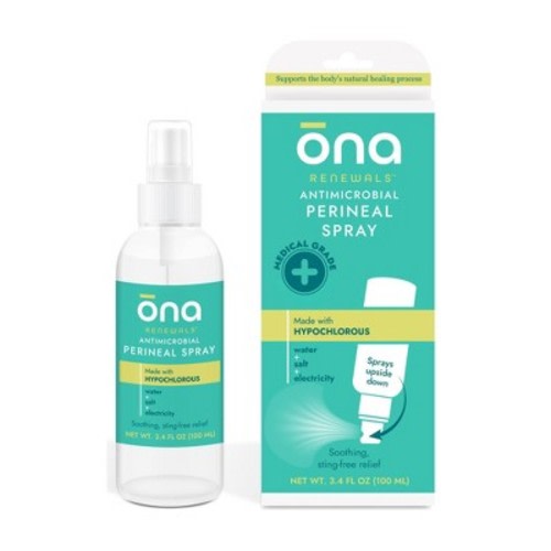Ona Renewals Antimicrobial Postpartum Perineal Upside Down Recovery Spray Made with Hypochlorous - 3.4 fl oz