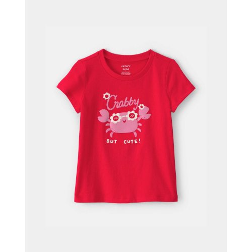 Toddler Girl Crab Graphic Tee - Red | Carter's