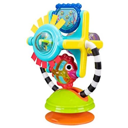 Sassy Fishy Fascination Station 2-in-1 Suction Cup High Chair Toy | Developmental Tray Toy for Early Learning | for Ages 6 Months and Up