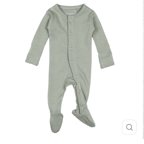 Seafoam | Organic Snap Footie – L'ovedbaby