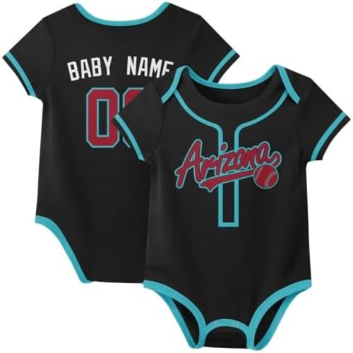 KREDE Baby Clothes Unisex Bodysuit Personalized Custom Baby Name Number Gifts for Boy Girl