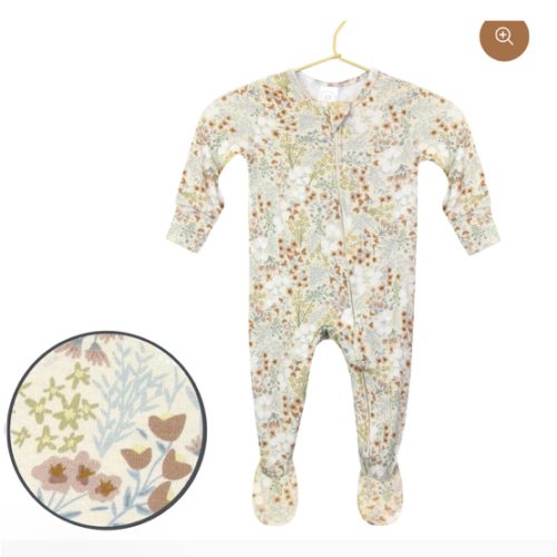 Pearl Zipper Footies