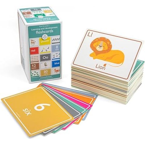 Nimmie & Moose Alphabet Flash Cards for Toddlers 1-3 | Extra-Thick Toddler Flash Cards | Learn Numbers, Letters, Colors, Animals & Play Games - Color Flashcards for Toddlers 1-3+