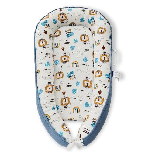 Premium Muslin Baby Lounger - Foldable, Adjustable & Breathable Infant Seat for 0-24 Months, Portable Travel Design with Mesh Liner, Soft & Cozy for Home & On-The-Go