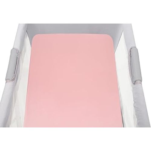 Knlpruhk Silk Bassinet Sheet 100% Pure Mulberry 33"x20" Compatible with Mika Micky Baby Delight Beside Me Dreamer, Dream On Me Skylar, Maxi-COSI Iora Bedside Sleeper Bassinet for Baby Hair Pink