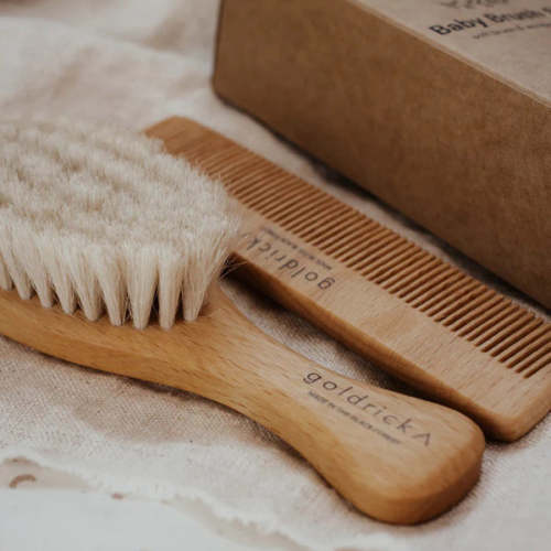 Wooden Baby Brush Set - Brush & Comb                   – MamaOwl