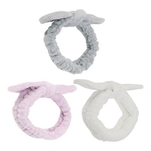 3Pcs Fashion Plush Wide Side Knot Bow Headwraps for Women 7.28"x3.15"