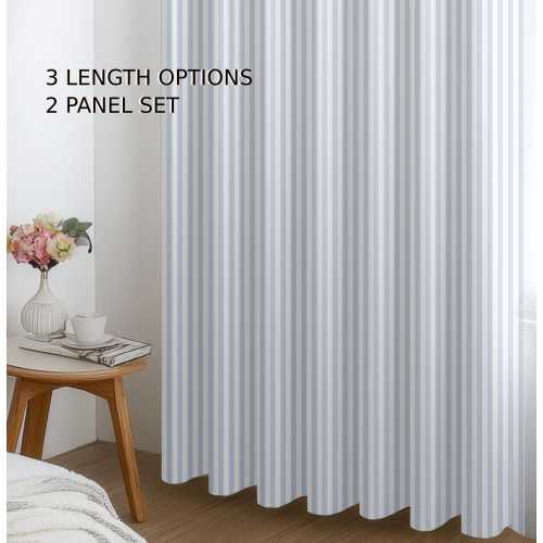 Blue Stripe Blackout Curtain Extra Long Set Coquette Grandmillennial Room Decor Preppy Striped Drapes Nursery Bedroom Panel Baby Shower Gift