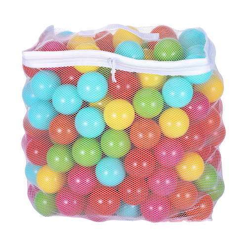 BalanceFrom 200-Count Play Pit Balls Toy Set for Kids with Mesh Bags, Rainbow Colors