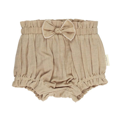 Oatmeal | Organic Muslin Ruffle Bloomer