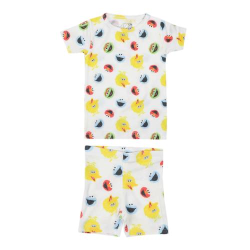 2pc Short Sleeve Pajama Set - Sesame Scribbles