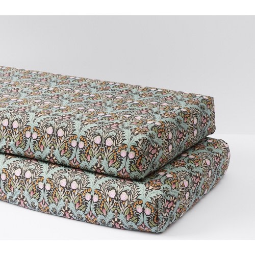 Chris Loves Julia Decorative Floral Organic Crib Fitted Sheet