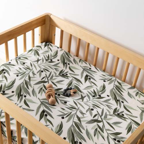 All-Stages Midi Crib Sheet in GOTS Certified Organic Muslin Cotton
