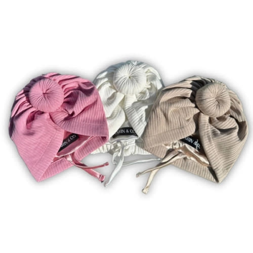 Newborn Satin Lined Adjustable Turban Gift Set – Aarin & Co.